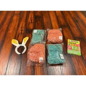 New Paas Cactus Buds Easter Egg Decorating Kit Easter Grass Bunny Ears Headband